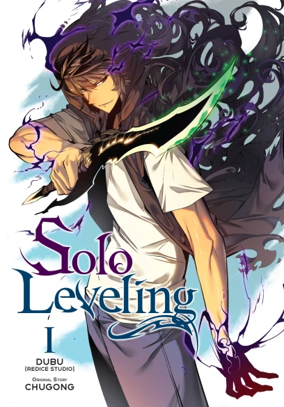 Sung Jinwoo on the cover of Solo Leveling, comic volume 1.