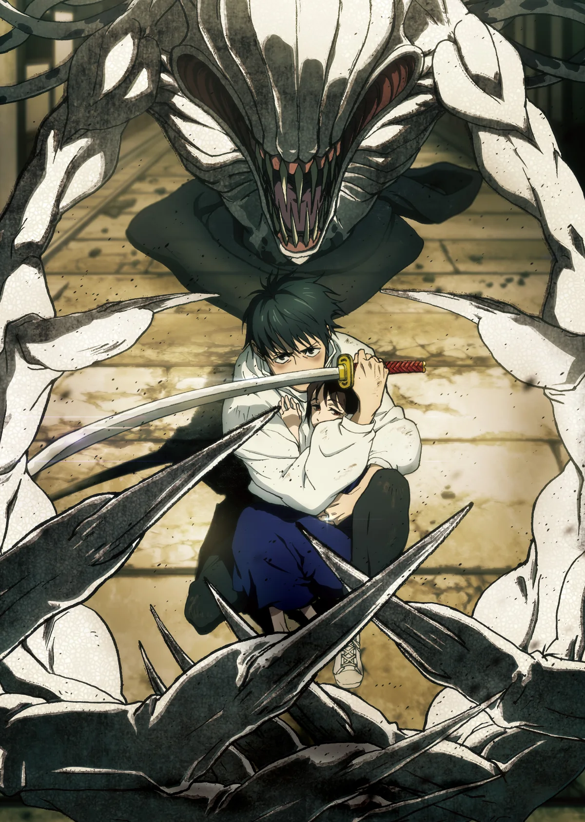 Jujutsu Kaisen 0 key visual featuring Yuta Okkotsu and Rika