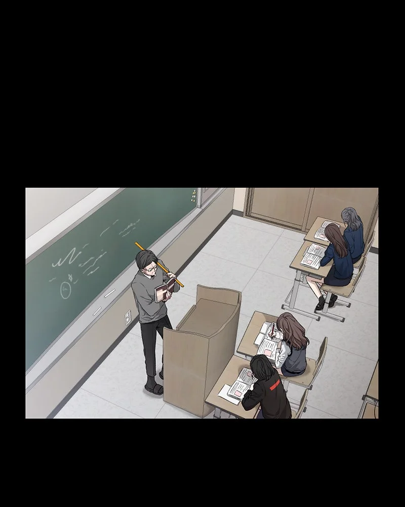 A classroom viewed from above in the opening episode of Dreaming Freedom