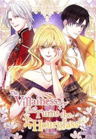 The Villainess Turns the Hourglass comic artwork with Aria and the principal cast.