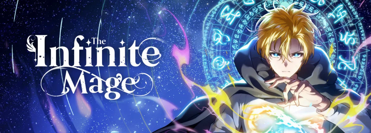 The Infinite Mage promotional artwork with Sirone casting magic.