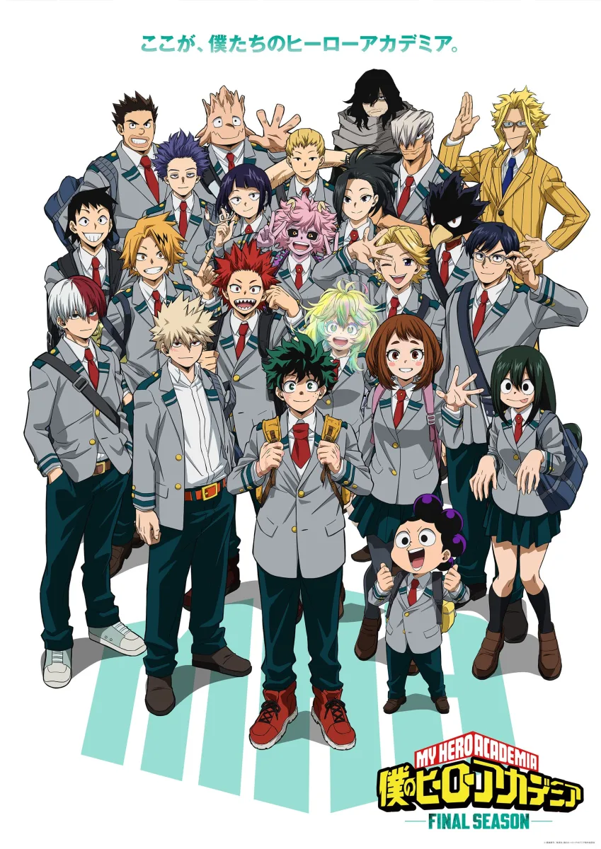Official My Hero Academia anime cast key visual